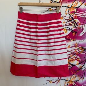 Red and white stripe skirt